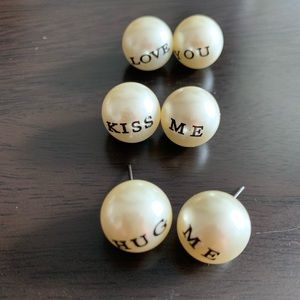 Pearl Message Earrings